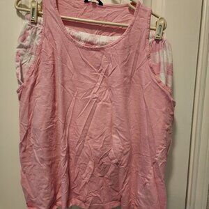 Just Love Pink Gingham Tank Short Pajama Set 3X